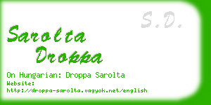 sarolta droppa business card